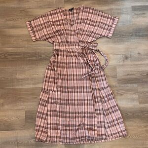 episode silk dress Tube Dress with Draped Trail Skirt Pink Scuba Nautanky